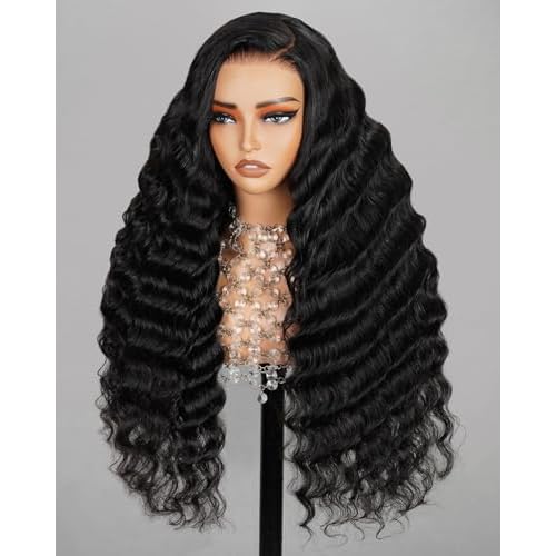 Arabella 6X5 Wear and Go Glueless Wigs Human Hair Pre plucked Pre Cut + High Density 220% Salon-Quality Loose Deep Wave Closure Wigs Human Hair Pre Plucked Pre Bleached Pre Cut Glueless Wig£¨22Inch£©