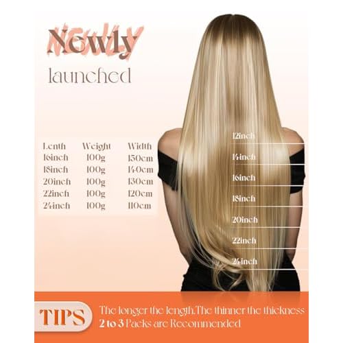 Sunny Hair Human Hair Weft Extensions Blonde Human Hair Extensions Sew in Bundle 20inch Hand Tied Weft Hair Extensions Human Hair Ash Blonde Highlight Bleach Long Hair Extensions Sew in 100g