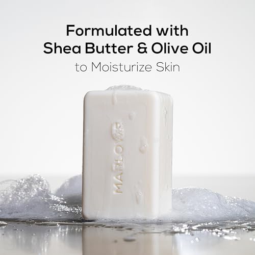 MARLOWE. No. 105 Bar Soap for Men 7 oz (3 Bars) Moisturizing Body Soap, Nourishing & Refreshing with Natural Extracts, Shea Butter, Olive Oil & Green Tea Extracts, Original Sage & Fir Scent
