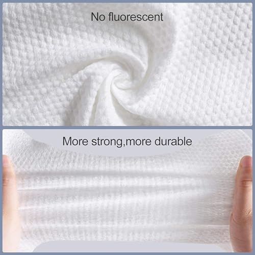 Disposable Face Towel Face Cloths for Washing Soft Cotton Dry Wipes Facial Cloths Towelettes for Washing and Drying, 400 Count Facial Tissue for Cleansing, Skincare and Makeup Remover