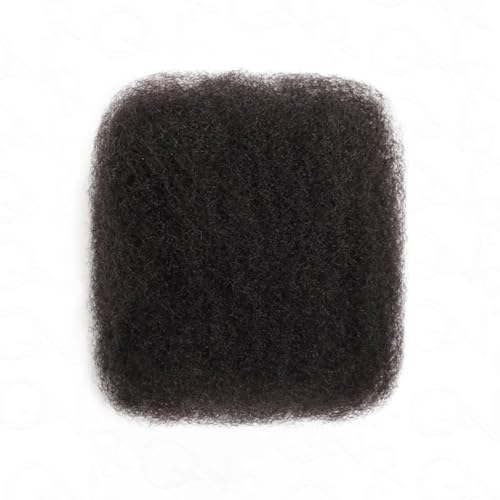 QVR Afro Kinkys Bulk Human Hair for Dreadlock Extensions Repair Locs 150 Gram, Natural Black 18inches Mini Spring Twist Braiding Afro Kinky Human Hair for LocKs