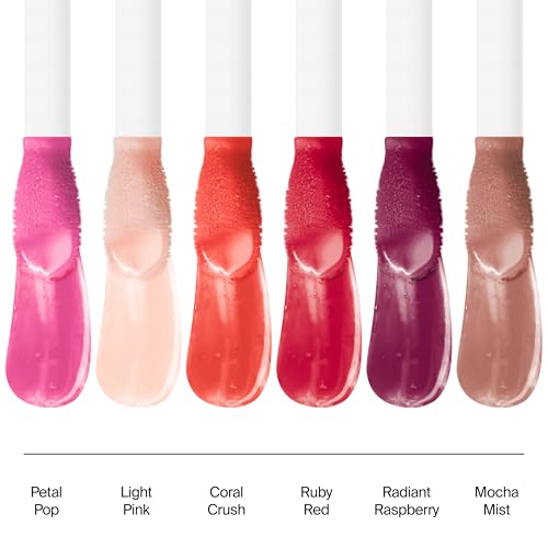 Neutrogena Hydro Boost Tinted Lip Oil with Hyaluronic Acid, Designed to Hydrate & Nourish While Providing a Luxurious Pop of Color for Fuller-Looking Lips, Light Pink, .2 fl. oz