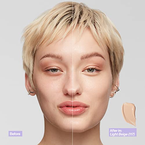 Revlon Illuminance Skin-Caring Liquid Foundation, Hyaluronic Acid, Hydrating and Nourishing Formula with Medium Coverage, 201 Creamy Natural, 1 fl oz