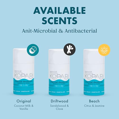 Kopari Aluminum Free Coconut Deodorant, Non Toxic & Clean Plant-Based, No Aluminum, Parabens or Baking Soda, Long Lasting Protection, Original 2 oz