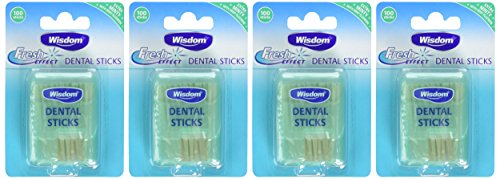 Wisdom Fresh Effect Dental Wood-Count, Pack of 4, 400-Count