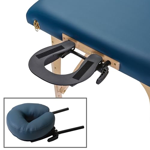 EarthLite Massage Table Face Cradle Deluxe Adjustable - Massage Table/Massage Chair Headrest Platform with Face Pillow, Vanilla Cr?me