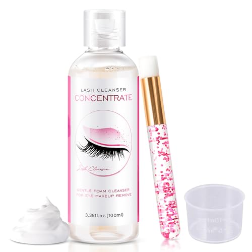 Lash Shampoo Concentrate | 100ml Oil-Free Foaming Cleanser for Gentle, Deep Lash Cleansing