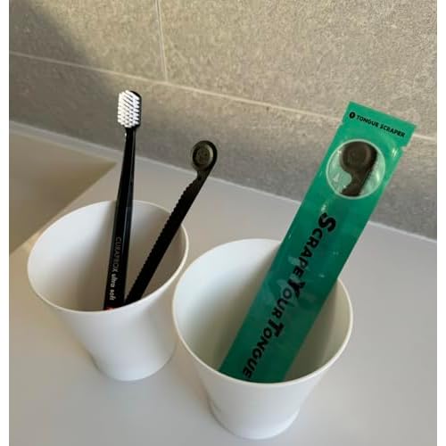 ScrapeYourTongue - #1 Daily Tongue Scraper for Oral Health. 100% Recyclable, Reusable, and Gag Proof Tongue Cleaner (1 Count (Pack of 1))