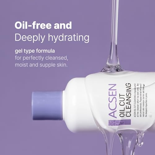 TROIAREUKE ACSEN Oil Cut Cleansing (10.14 Fl. Oz.), Oil-free, Hypersensitivity, Acne-prone and sensitive skin, Damaged skin, Oily skin, Cleansing gel, Sebum balancing, Make-up remover, Facial cleanser