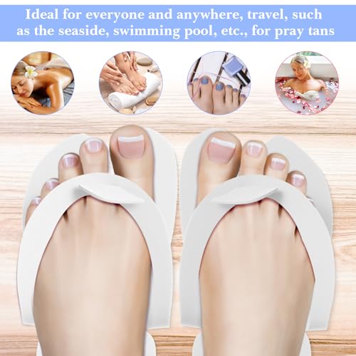 JaGely 90 Pairs Disposable Pedicure Slippers Bulk, Pedicure Flip Flops Disposable Anti Slip EVA Foam Spa Slippers Sandals for Guests Women Girls Kids Foot Bath Nail Salon Party Supplies