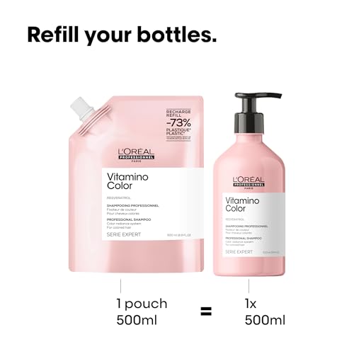 L'Oreal Professionnel Paris Vitamino Color Shampoo - Protects & Preserves Hair Color, Prevents Damage, Adds Vibrancy & Enhances Shine