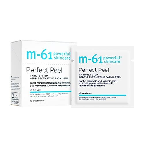 m-61 Perfect Peel | Gentle Exfoliating Facial Peel With Lactic, Mandelic, Salicylic Acid. For Sensitive Skin Or Lighter Daily Exfoliation. 1 Minute, 1 Step