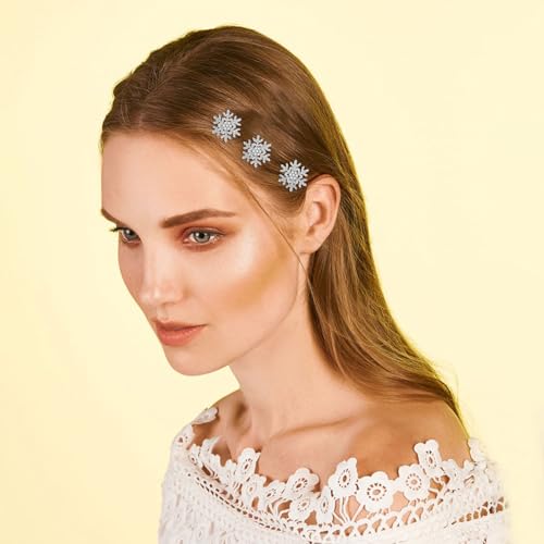 Sparkly Rhinestone Hair Barrettes for Women - Silver Mini Pearl Hairpins, Party Hair Accessories Gift Set