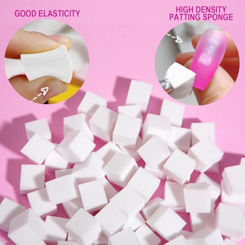 Nail Art Palette &100pcs Nail Sponges for Ombre-Resin Nail Polish Mixing Palette Pallet for Nail Art Tools Accessories;Soft Ombre Nail Sponge Nail Brush stuff for Nail Tech Must Haves Supplies