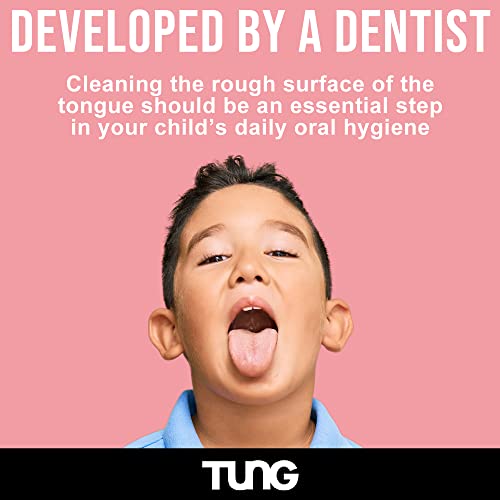 Tongue Cleaner for Kids, Childs Tongue Scraper, Kids Tongue Brush, Children¡¯s Tongue Cleaner Brush, Tongue Scrubber, Made in America, Set of 2