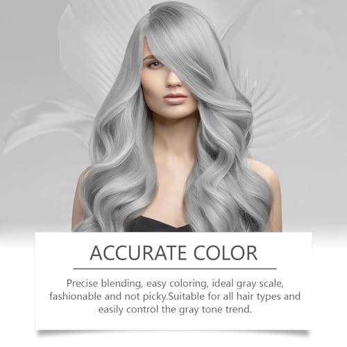 Easiotward Silver Hair Dye, Easiotward 2-in-1 Natural Essence Extract Silver Hair Dye, Silver&Gray Natural HairDye Cream, for All hair Types (2pcs)
