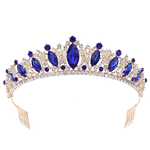 Vintage Crystal Tiaras and Crowns Queen King Pageant Baroque Diadem Women Headpiece Wedding Bride Hair Jewelry Accessories
