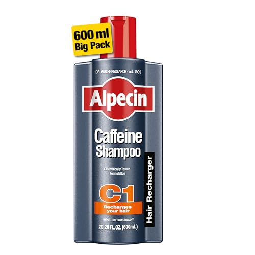 Alpecin C1 Caffeine Shampoo 20.28 fl oz I Hair Performance Enhancer I Promotes Natural Hair Growth and Thickness I Energizes Scalp 600mL 1 Pack