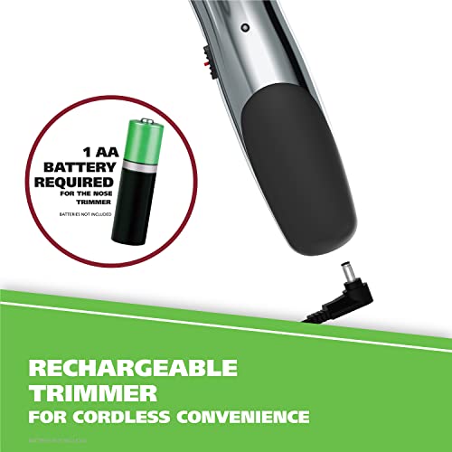 Wahl Groomsman Rechargeable Beard Trimmer kit for Mustaches, Nose Hair, and Light Detailing and Grooming with Bonus Wet/Dry Battery Nose Trimmer ? Model 5622v