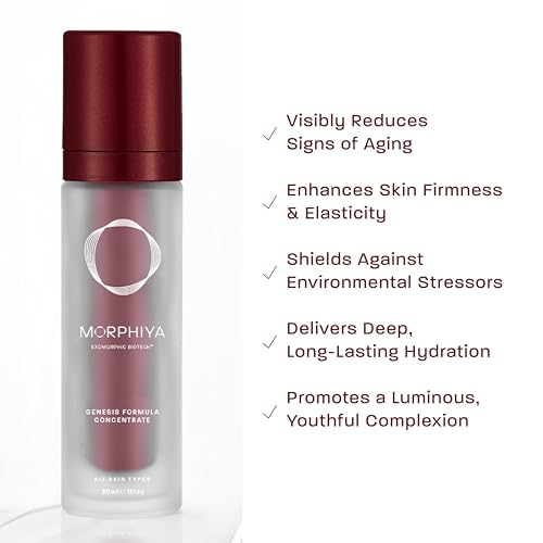 Morphiya Genesis Formula Concentrate ? All-in-One Collagen Booster with Bio-Engineered Exosomes for Age-Reversal & Firming, 1 fl oz