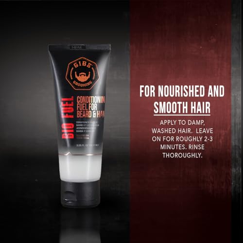 GIBS BioFuel Hair Conditioner For Men - Beard & Hair Conditioner, 3.25 oz