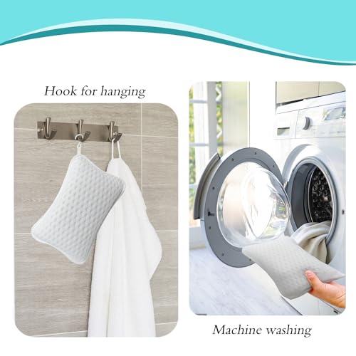 Bath Pillows for tub,Home Spa Pillows for Bathtub, Hot Tub,Head and Neck Support with 2 Strong Suction Cups,White