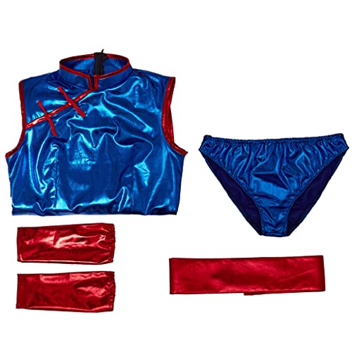 iSHOWcos Women's Chi Chi Cosplay Costume Cheongsam Sexy Blue Dress Halloween Suit