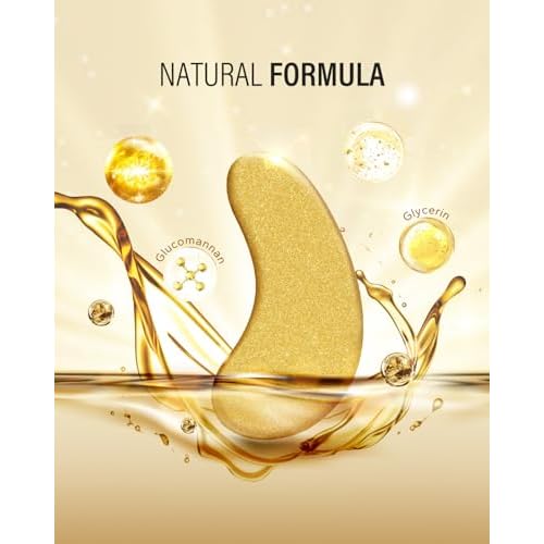 24k Gold Under Eye Patches (8 Pairs), eye mask, Collagen Skin Care Products, Eye Patches for Puffy Eyes, eye masks for dark circles and puffiness