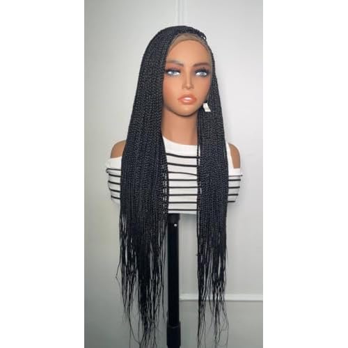 ADA C-Cut Braided Wig for Black Women Glueless Mid-Back Length Black