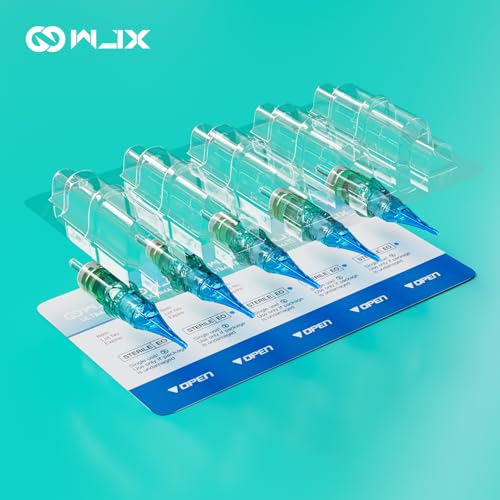 Wjx Ultimate Tattoo Needles 1007RL (20Pcs/Box) Disposable Professional Tattoo Cartridge Needles Precision Round Liner Fits Different Tattoo Machines