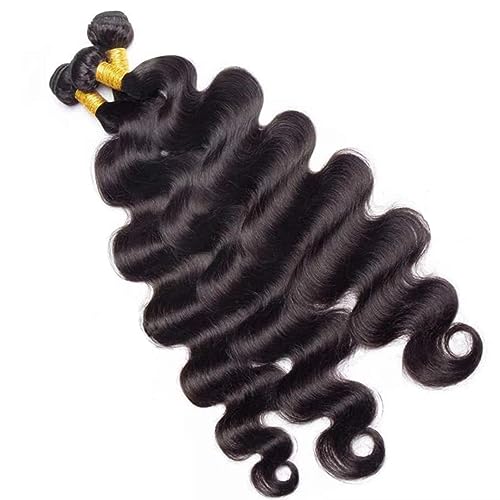 Brazilian Body Wave Bundles Human Hair 3 Bundles Body Wave 24 26 28 Inch 100% Unprocessed Virgin Human Hair Weave Bundles Mixed Length Natural Black Human Hair Extensions
