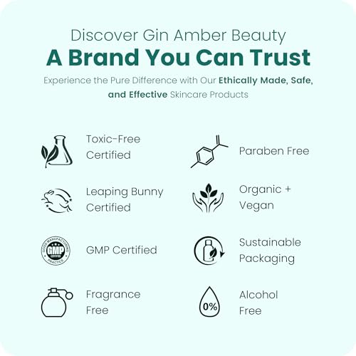 Gin Amber Beauty Mineral Tinted SPF 25 - Toxic Free Face Sunscreen and BB Cream for Women with Sensitive Skin - Revolutionary Zinc Oxide Formula - Improves Fine Lines and Uneven Skin Tone