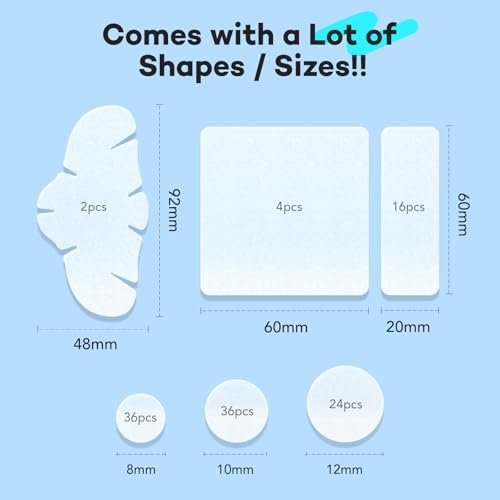LitBear Large Pimple Patches for Face (6 Sizes 118 Pcs), Big Hydrocolloid Acne Patches, XL Hydrocolloid Bandages for Body, Cheek, Forehead, Chin, Full Face, Back, Nose