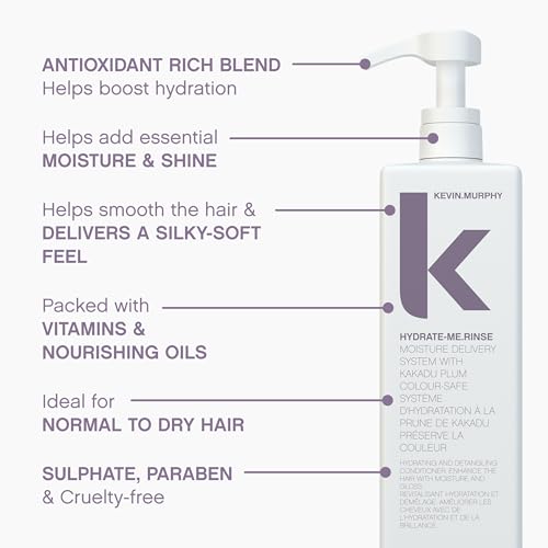 KEVIN.MURPHY HYDRATE-ME.RINSE - Moisturising Conditioner - For Normal & Dry Hair - Hair Repair - Colour Safe Conditioner - With Antioxidant Blend & Kakadu Plum - 1 L / 33.8 fl oz