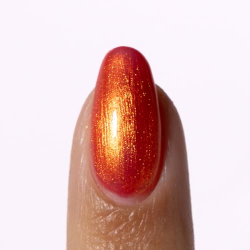 Orly Melting Point Nail Polish Collection | GoldenOrange Shimmer | Long-Wearing, Full Coverage Formula with Gripper Cap | Vegan & Cruelty-Free (Erupt To No Good)