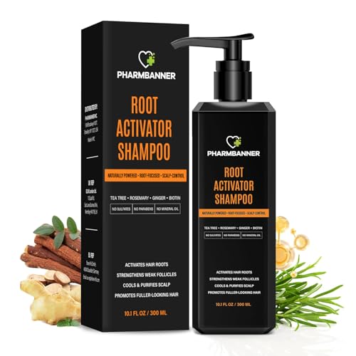 Root Activator Shampoo for Men and Women ? Rosemary & Boiton Hair Growth Shampoo for Thinning Hair, Hair Loss & Scalp Health ? Natural Herbal Formula with Cooling Sensation ? Sulfate-Free ? 10.1 fl oz