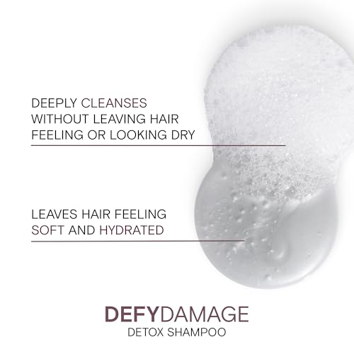Joico Defy Damage Detox Shampoo | Removes Chlorine, Hard Water Residue, Product Buildup, Metals, & Trace Minerals | Strengthens Bonds & Preserves Hair Color | Vegan | Sulfate-Free