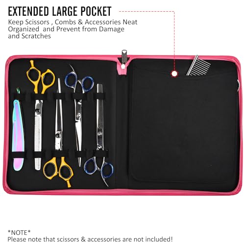 Case Holds 10 Grooming or Beauty Shears (PINK)