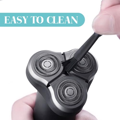 Quacc 10 PCS Mens Electric Shaver Cleaning Brush Black Double Sided Razor Brush for Cleaning Trimmer Hair Clipper Keyboard