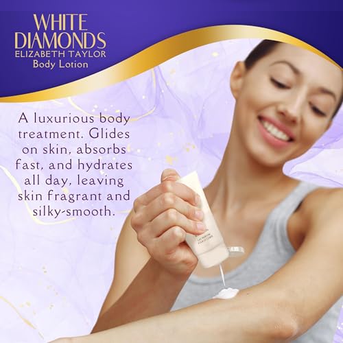 Elizabeth Taylor White Diamonds Perfume for Women Gift Set - 4 PC 1.7 Fl. oz