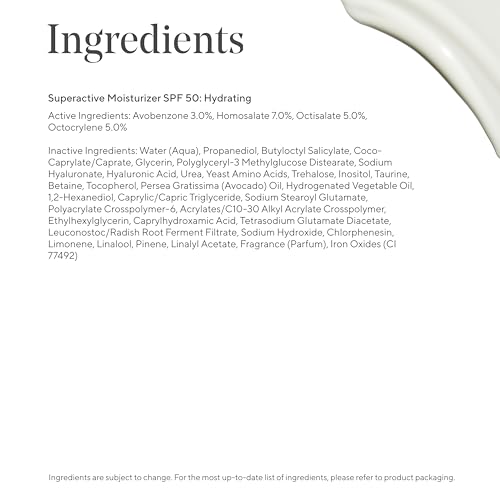 Murad Superactive Hydrating Moisturizer SPF 50 - Dewy Hydration Facial Suncreen Supercharged with Hyaluronic Acid For Plump and Bouncy Skin - 1.7FL Oz