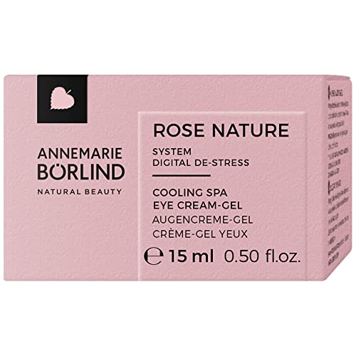 ANNEMARIE B?RLIND ROSE NATURE Cooling Spa Eye Cream-Gel (0.50 Fl Oz) - Plumps up wrinkles caused by tiredness, PR3 rose complex reduces the effects of blue light, vegan