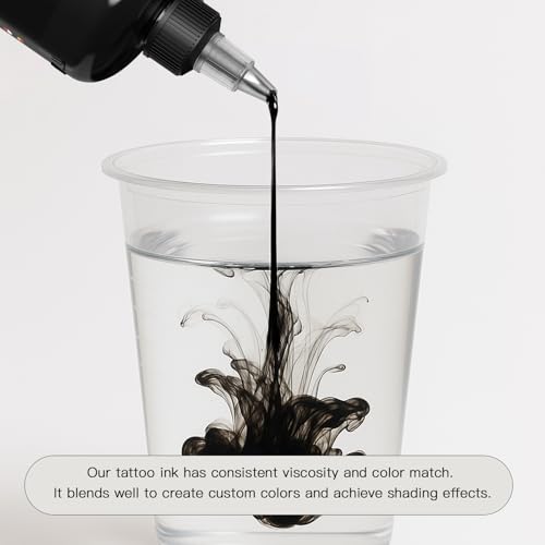 Xtreme GO2 Black Tattoo Ink for Bold Fillings, Long Lasting Vivid Color, Highly Concentrated, Smooth Application, Vegan Tattoo Ink (10 oz)