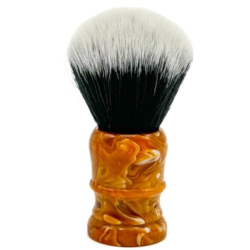 Parker ¡°Solar Storm¡± Ultra?Soft Synthetic Shaving Brush ? 28?mm Tuxedo Knot ? High?Density for Superior Lathering + Acrylic Stand