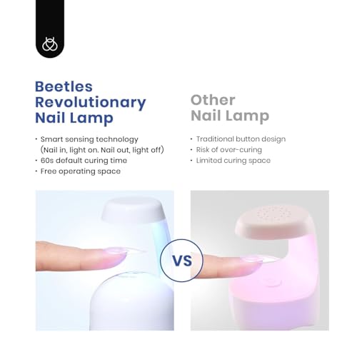 Beetles Gel Nail Kit Almond-500Pcs Gel Nails Tip Easy Extension Set Short Almond Shape 9 In 1 Nail Glue Extension Set Uv Led Lamp Acrylic False Tips Kit DIY Nails Art Gifts for Women