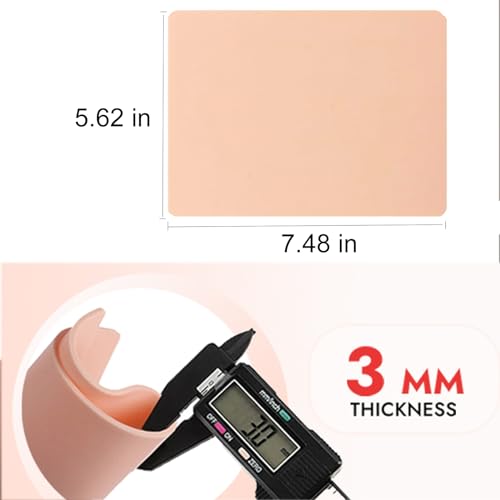 10Pcs Tattoo Skin 3MM - Urknall Fake Skin Blank Tattoo Practice Skins Double Sides Fake Skins Tattooing for Beginners and Tattoos Artists Tattooing Supplies