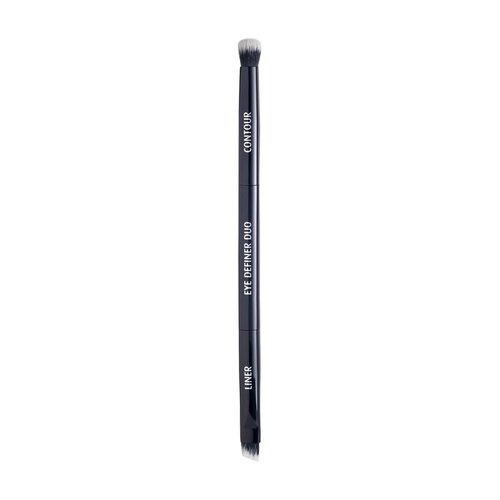 Lune+Aster Eye Definer Duo Brush | Dual-Ended Eye Makeup Brush To Apply Eyeliner, Blend Eyeshadow. Made with Alumium Handle, Vegan Bristles.