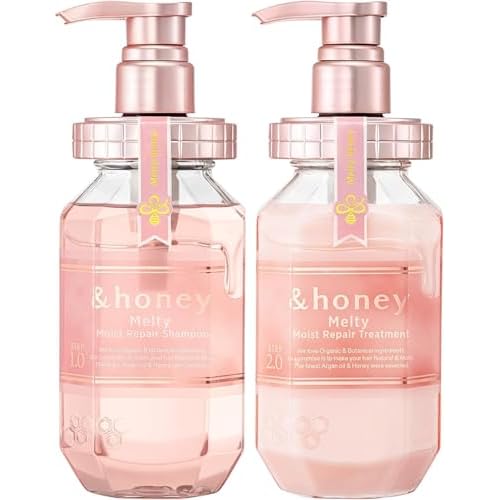&honey Melty Moist Repair Shampoo & Conditioner Set with Hair Tie