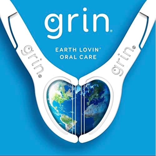 Grin Dental Floss |3 Packs of 60 (Double Twice The Clean Deux Fois Plus Propre), White, Total: 180, 1.0 Foot, 0.18 pounds