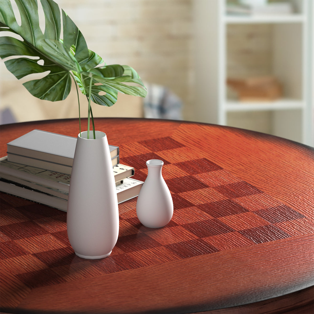 42 Inch Wooden Round Pub Table with Chessboard